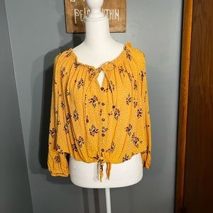 Yellow Floral Blouse